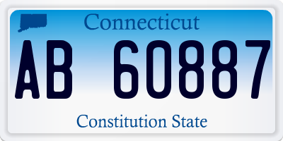 CT license plate AB60887