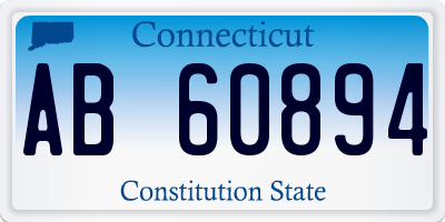 CT license plate AB60894