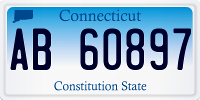 CT license plate AB60897