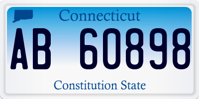 CT license plate AB60898