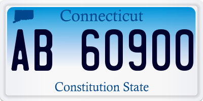 CT license plate AB60900