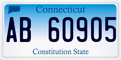 CT license plate AB60905