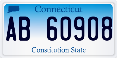 CT license plate AB60908