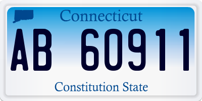 CT license plate AB60911