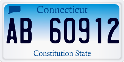 CT license plate AB60912