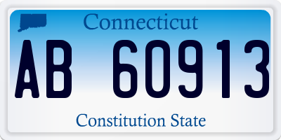 CT license plate AB60913