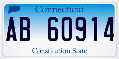 CT license plate AB60914