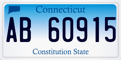 CT license plate AB60915