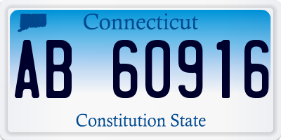 CT license plate AB60916