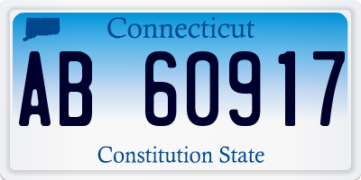 CT license plate AB60917