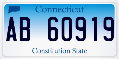 CT license plate AB60919