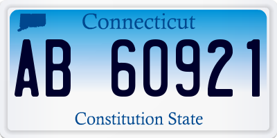 CT license plate AB60921