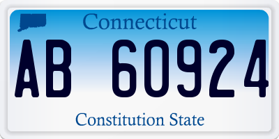 CT license plate AB60924