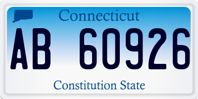 CT license plate AB60926