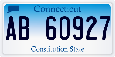CT license plate AB60927