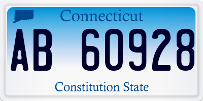 CT license plate AB60928