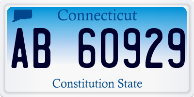 CT license plate AB60929