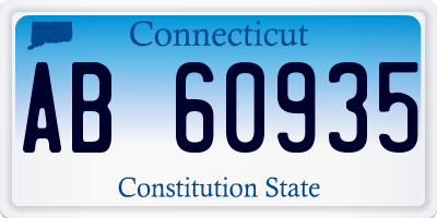 CT license plate AB60935