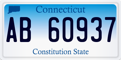 CT license plate AB60937
