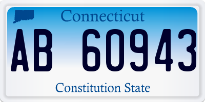 CT license plate AB60943