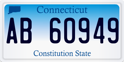 CT license plate AB60949