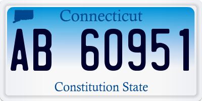 CT license plate AB60951