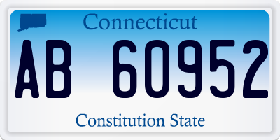 CT license plate AB60952