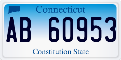 CT license plate AB60953