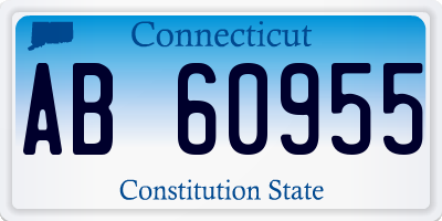CT license plate AB60955
