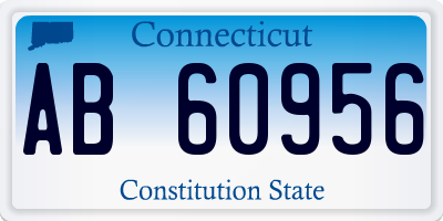 CT license plate AB60956