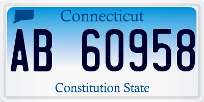 CT license plate AB60958