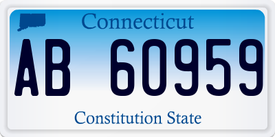 CT license plate AB60959