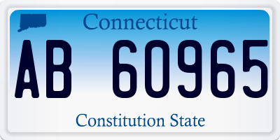 CT license plate AB60965