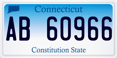 CT license plate AB60966