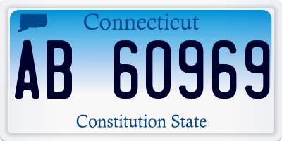 CT license plate AB60969