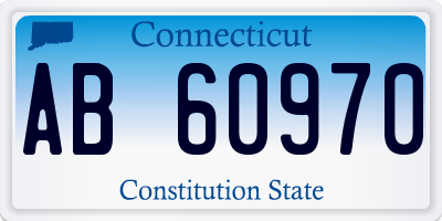 CT license plate AB60970