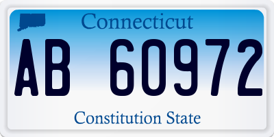 CT license plate AB60972