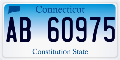 CT license plate AB60975