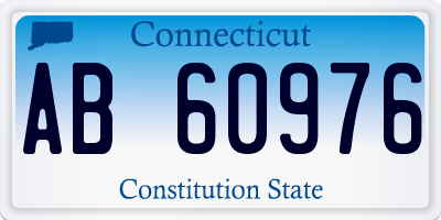 CT license plate AB60976