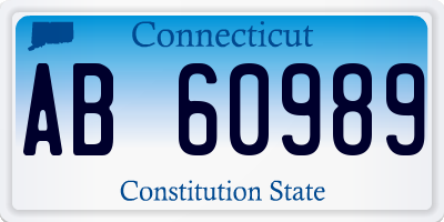 CT license plate AB60989