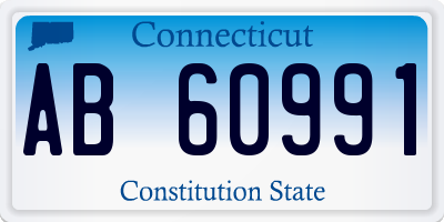 CT license plate AB60991