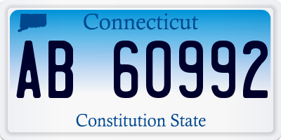 CT license plate AB60992