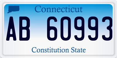 CT license plate AB60993