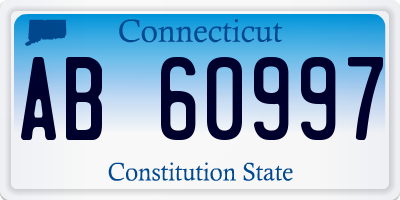 CT license plate AB60997