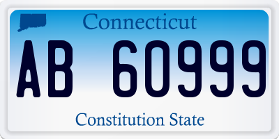 CT license plate AB60999