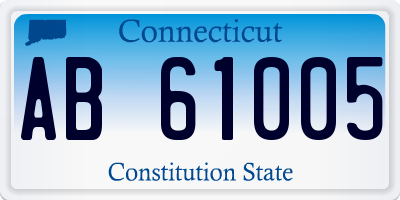 CT license plate AB61005