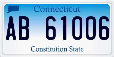 CT license plate AB61006