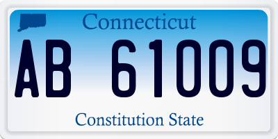 CT license plate AB61009