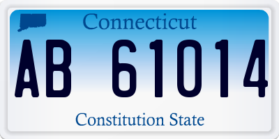 CT license plate AB61014