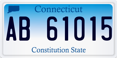 CT license plate AB61015